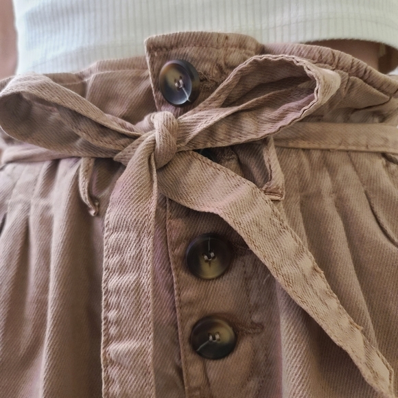 Bohme High Waisted Paperbag Button Fly Shorts - Picture 8 of 8